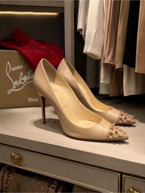 Christian Louboutin Geo Spiked Toe Pumps